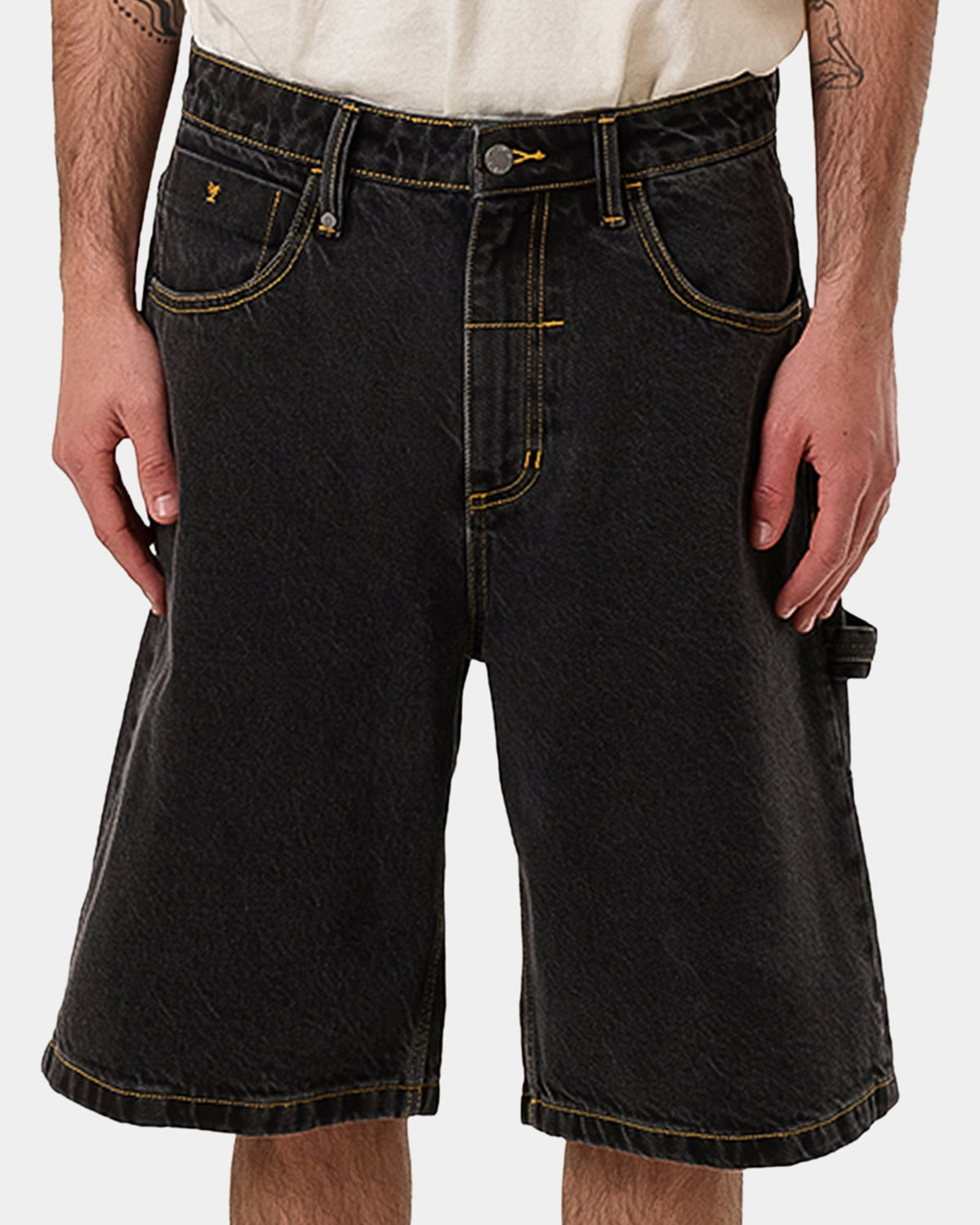 Mens Big Slacker Denim Shorts