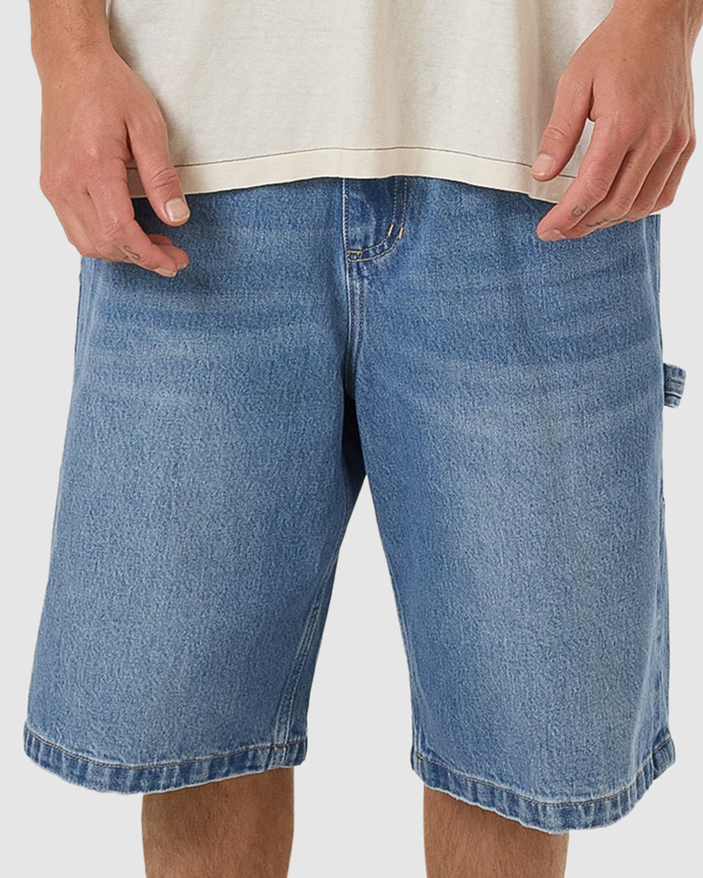 MENS BIG SLACKER DENIM SHORTS