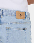 Mens Bones Raw Slim Denim Shorts