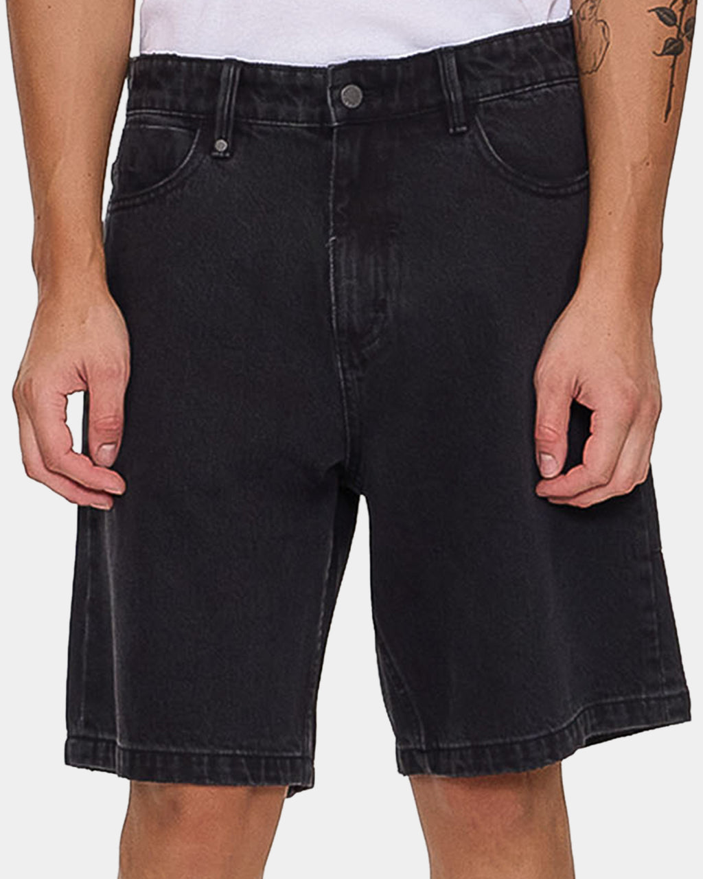 Mens Slacker Mid Denim Shorts