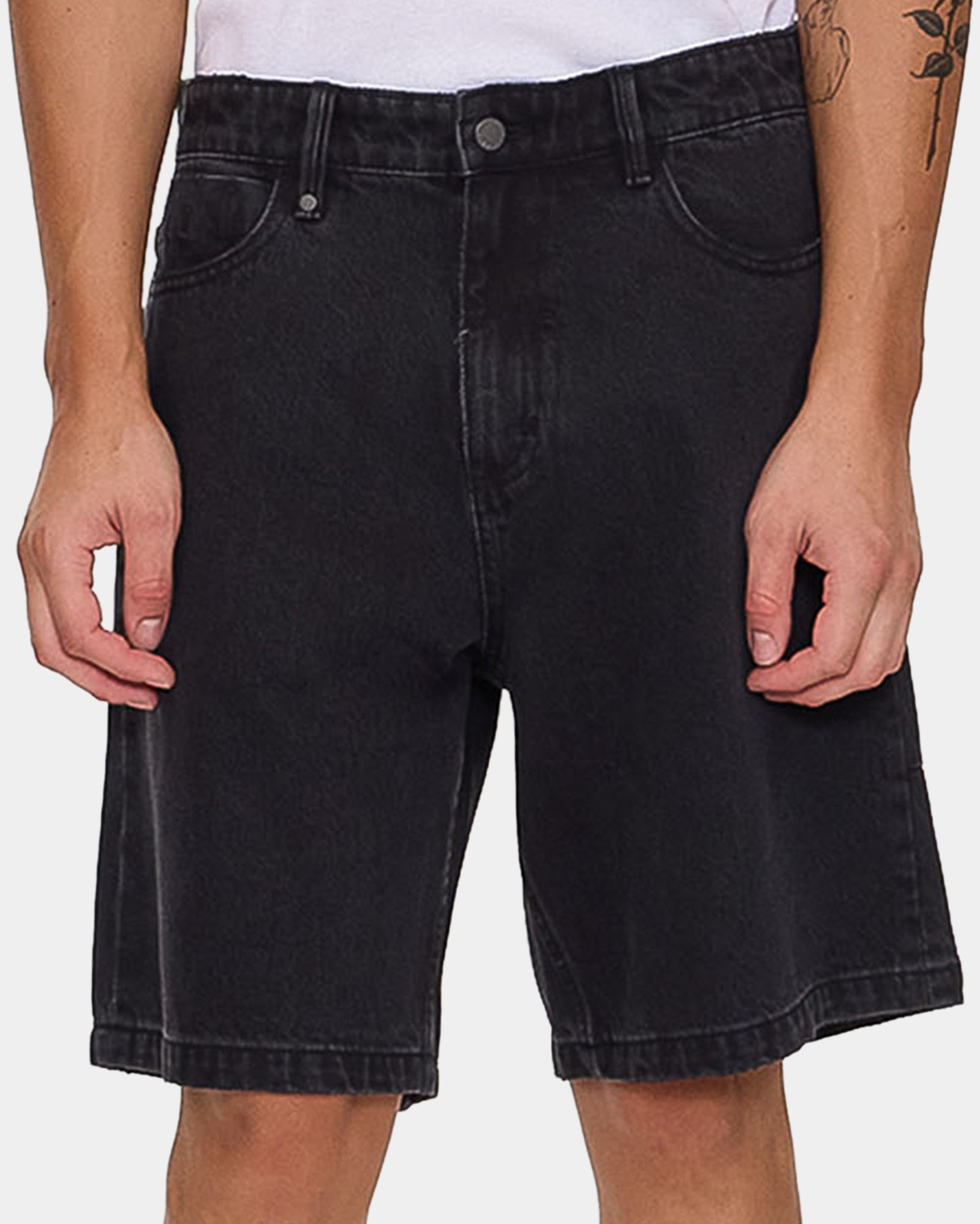 Mens Slacker Mid Denim Shorts