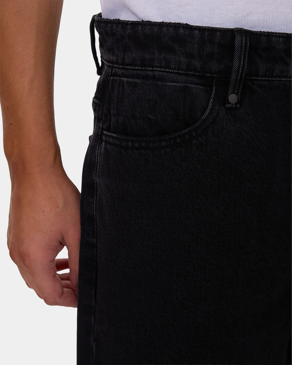 Mens Slacker Mid Denim Shorts