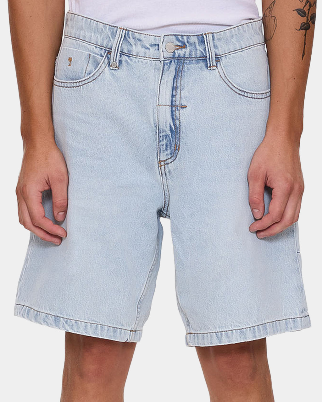 Mens Slacker Mid Denim Shorts