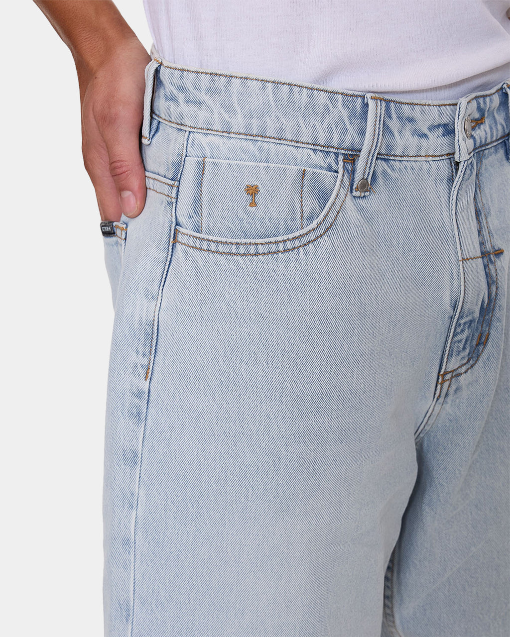 Mens Slacker Mid Denim Shorts