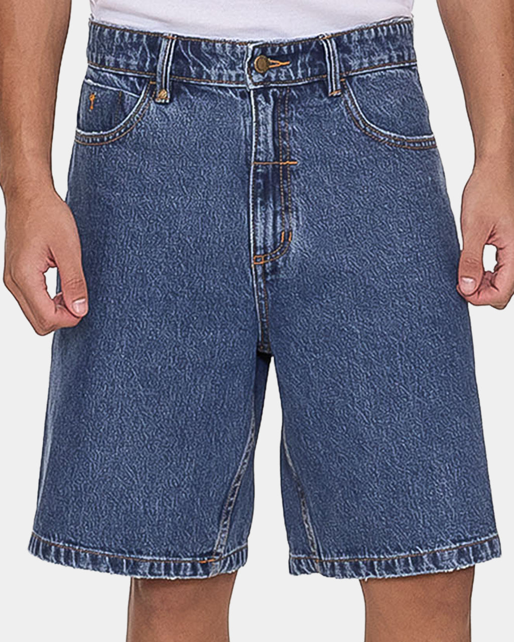 Mens Slacker Mid Denim Shorts