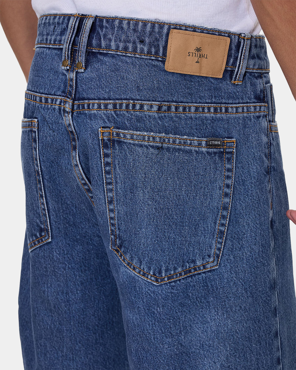 Mens Slacker Mid Denim Shorts