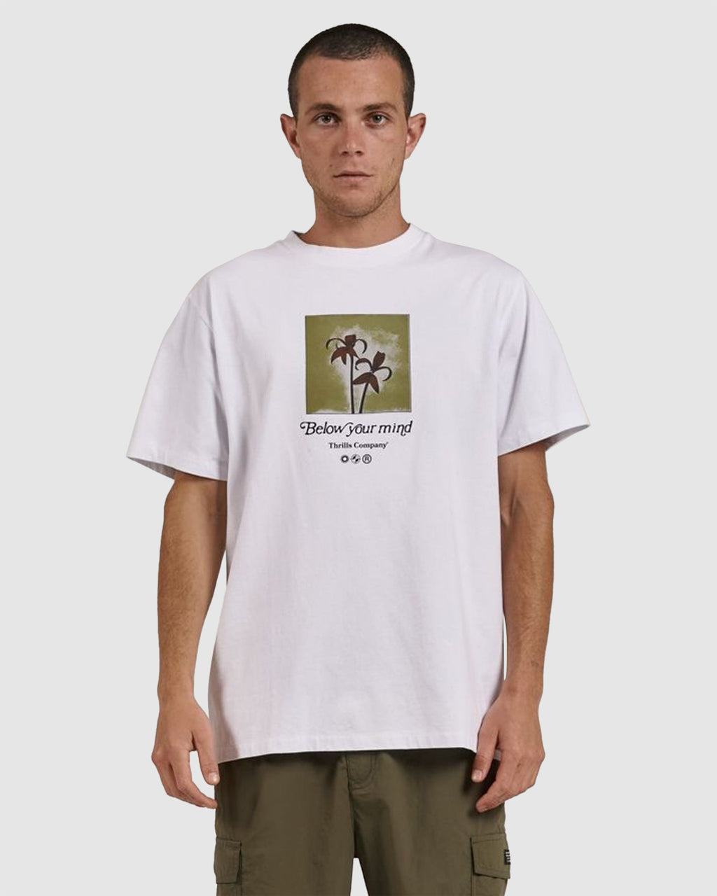 MENS BELOW YOUR MIND MERCH FIT T-SHIRT