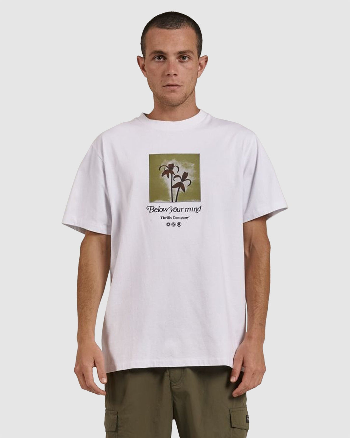 MENS BELOW YOUR MIND MERCH FIT T-SHIRT