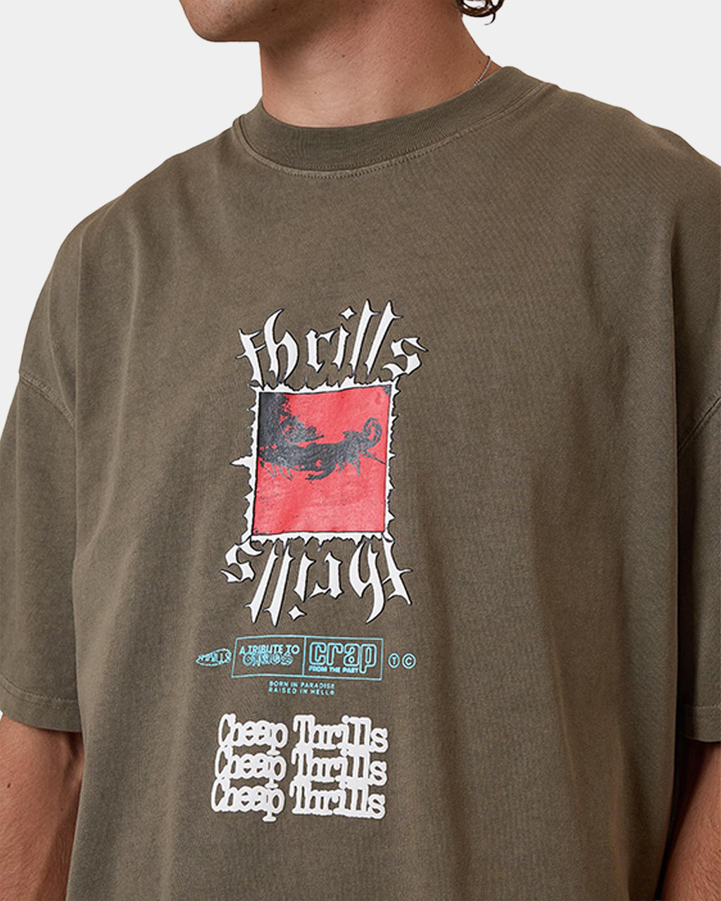 Mens Cheap Thrills Box Fit Oversized T-Shirt