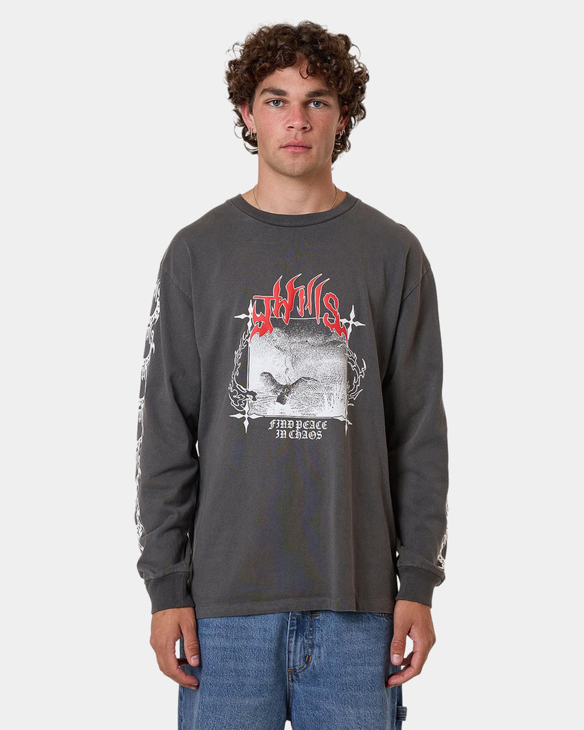 Mens Flight Risk Oversized Long Sleeve T-Shirt