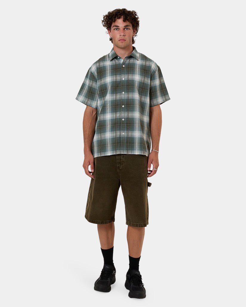 Mens Cheap Thrills Check Short Sleeve Shirt