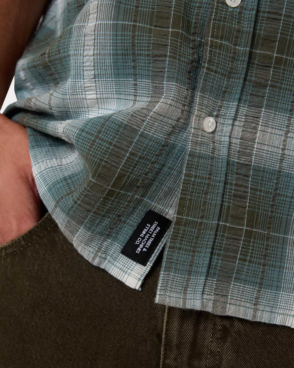 Mens Cheap Thrills Check Short Sleeve Shirt