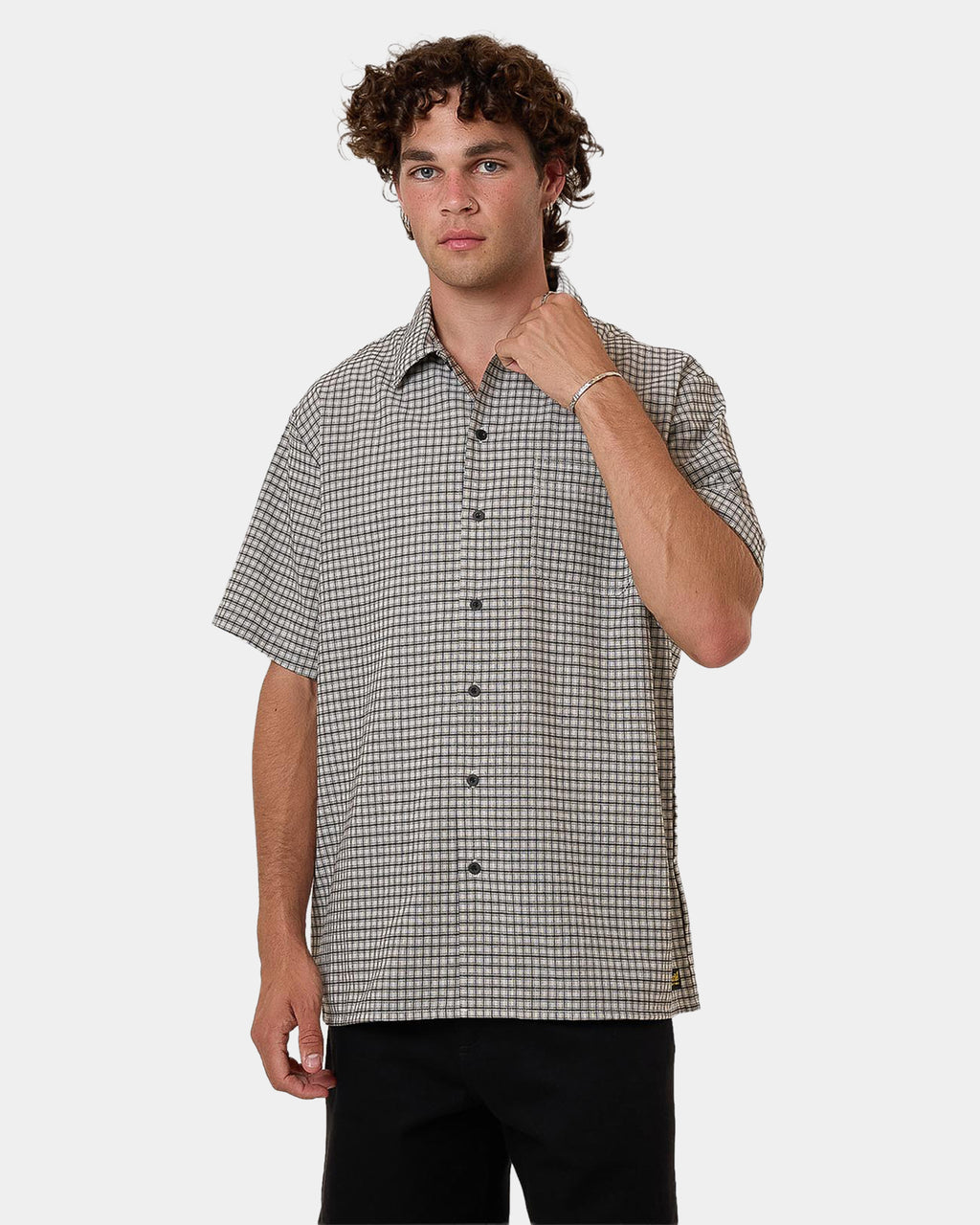 Mens Thrills Union Check Short Sleeve Shirt