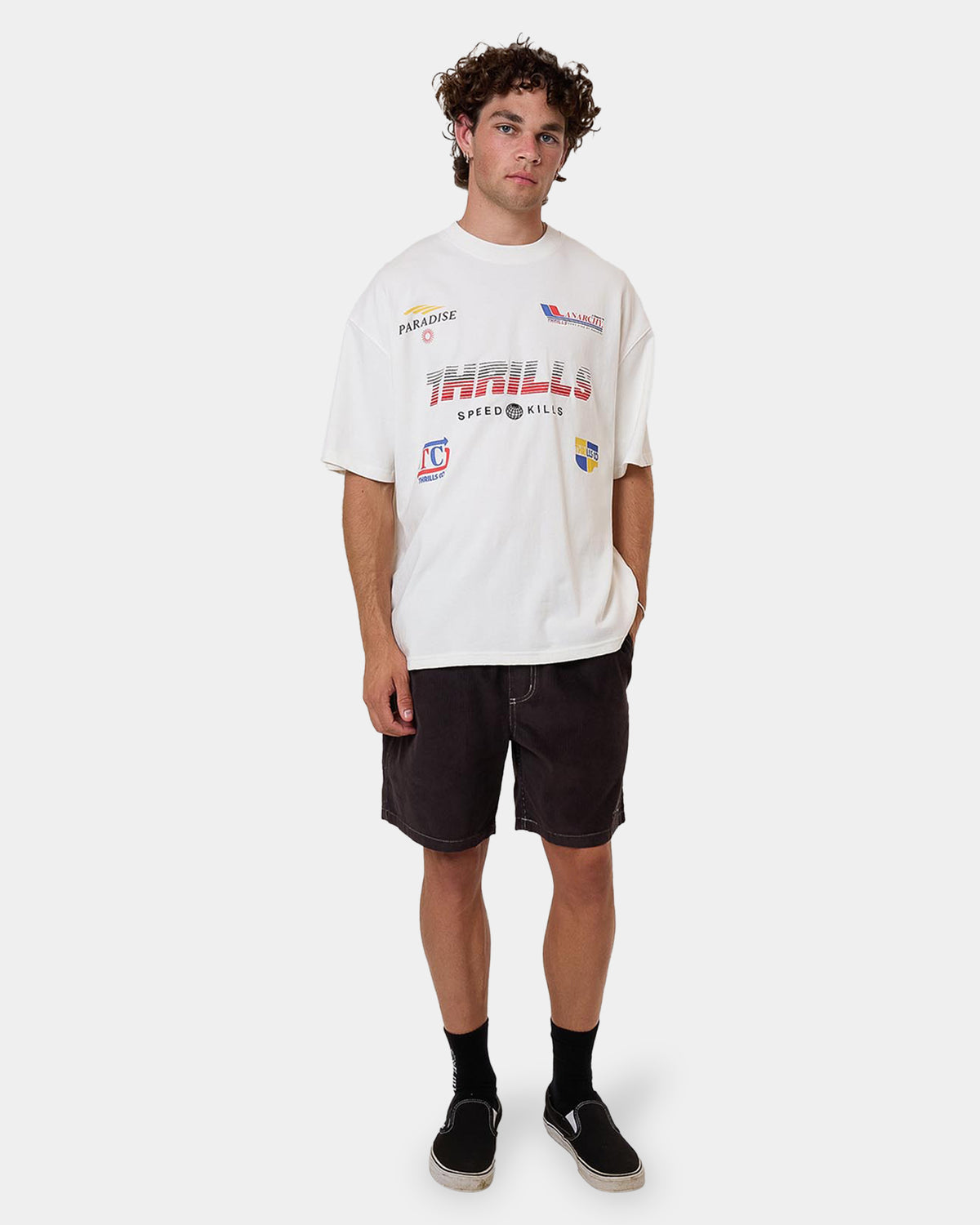 Mens Anarchy In Paradise Cord Shorts
