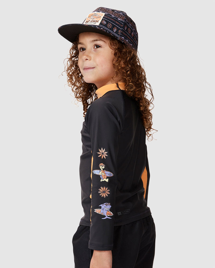 BOYS 2-7 SHRED TOWN LWA UPF LONG SLEEVE RASH VEST