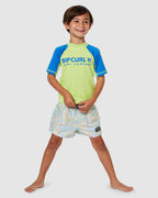 BOYS 2-7 SHOCK UPF SHORT SLEEVE RASH VEST