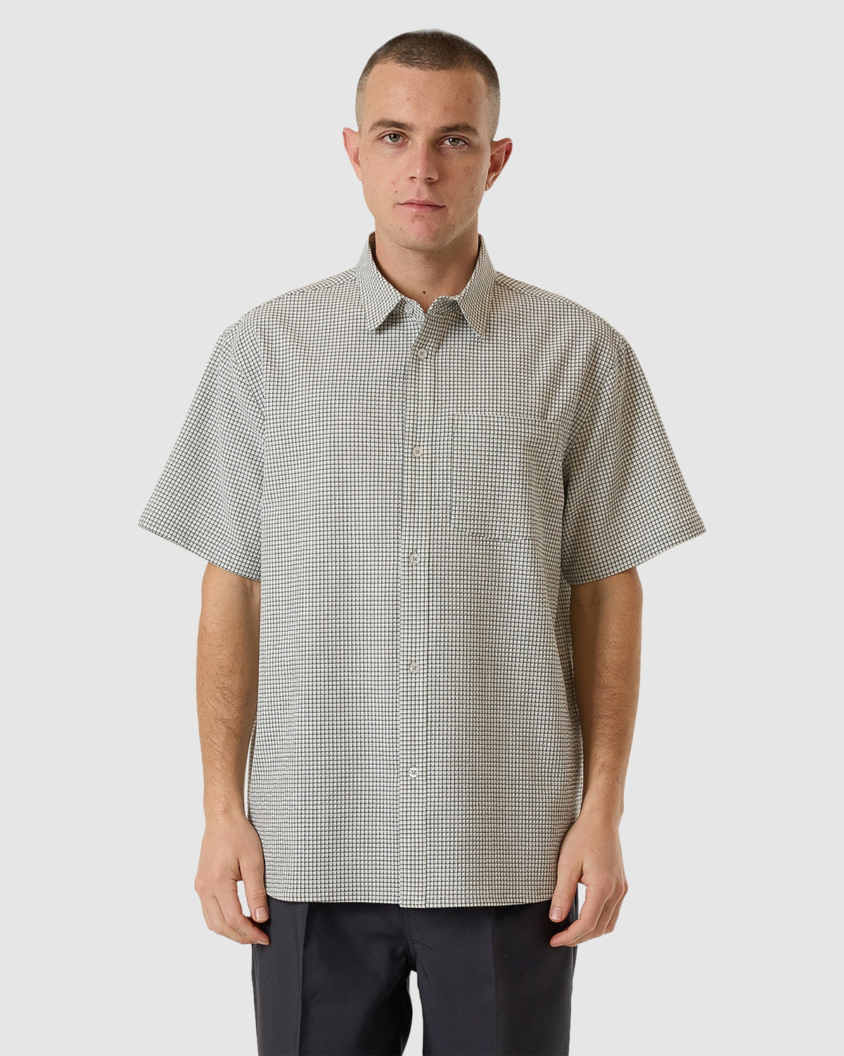 Mens Morphing Check Short Sleeve Shirt