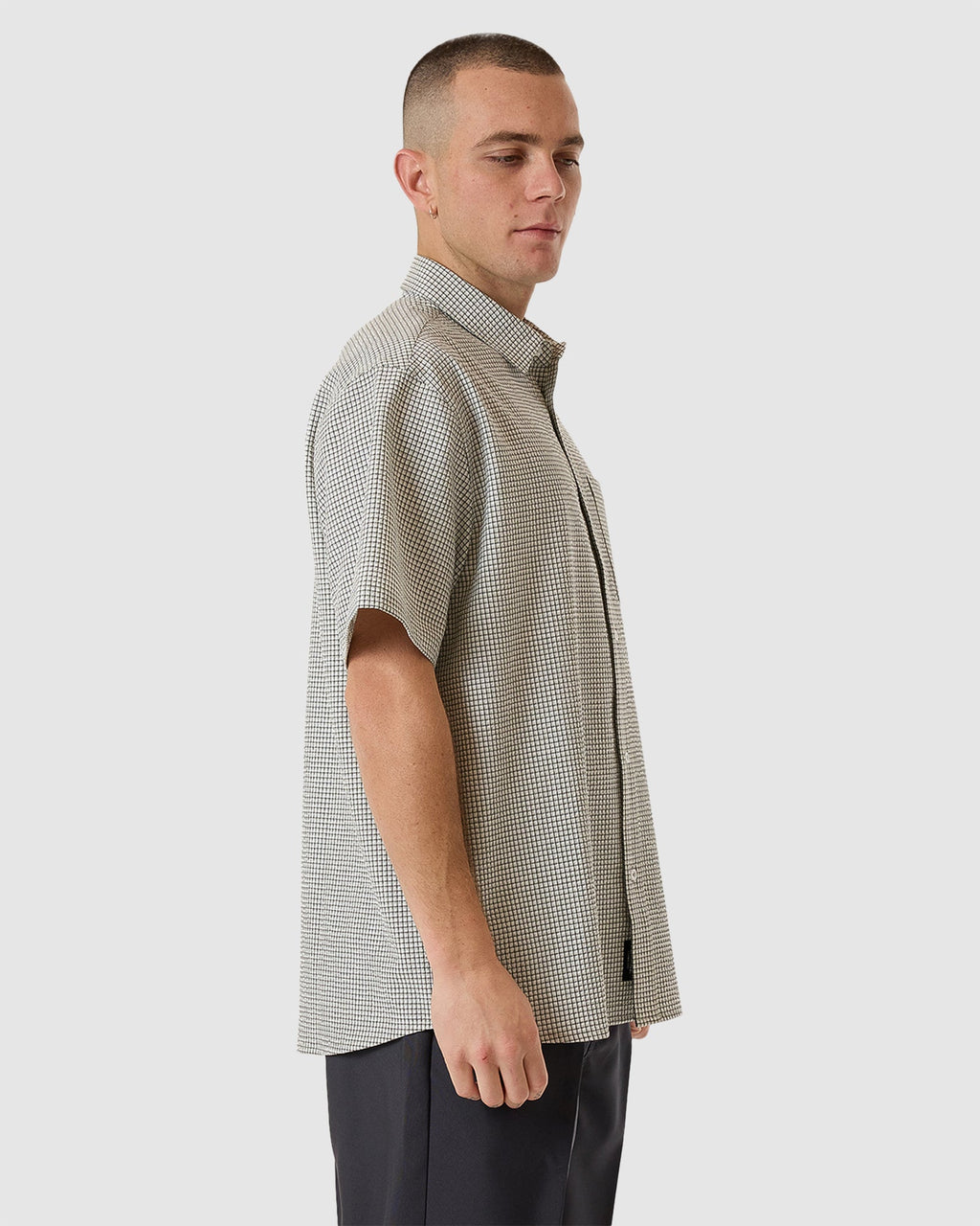 Mens Morphing Check Short Sleeve Shirt