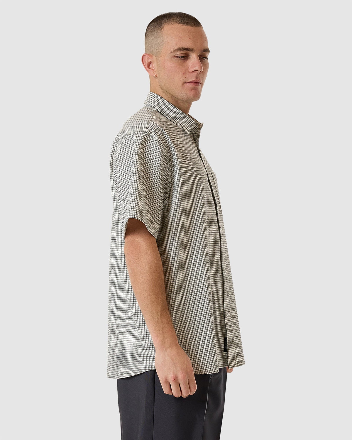Mens Morphing Check Short Sleeve Shirt