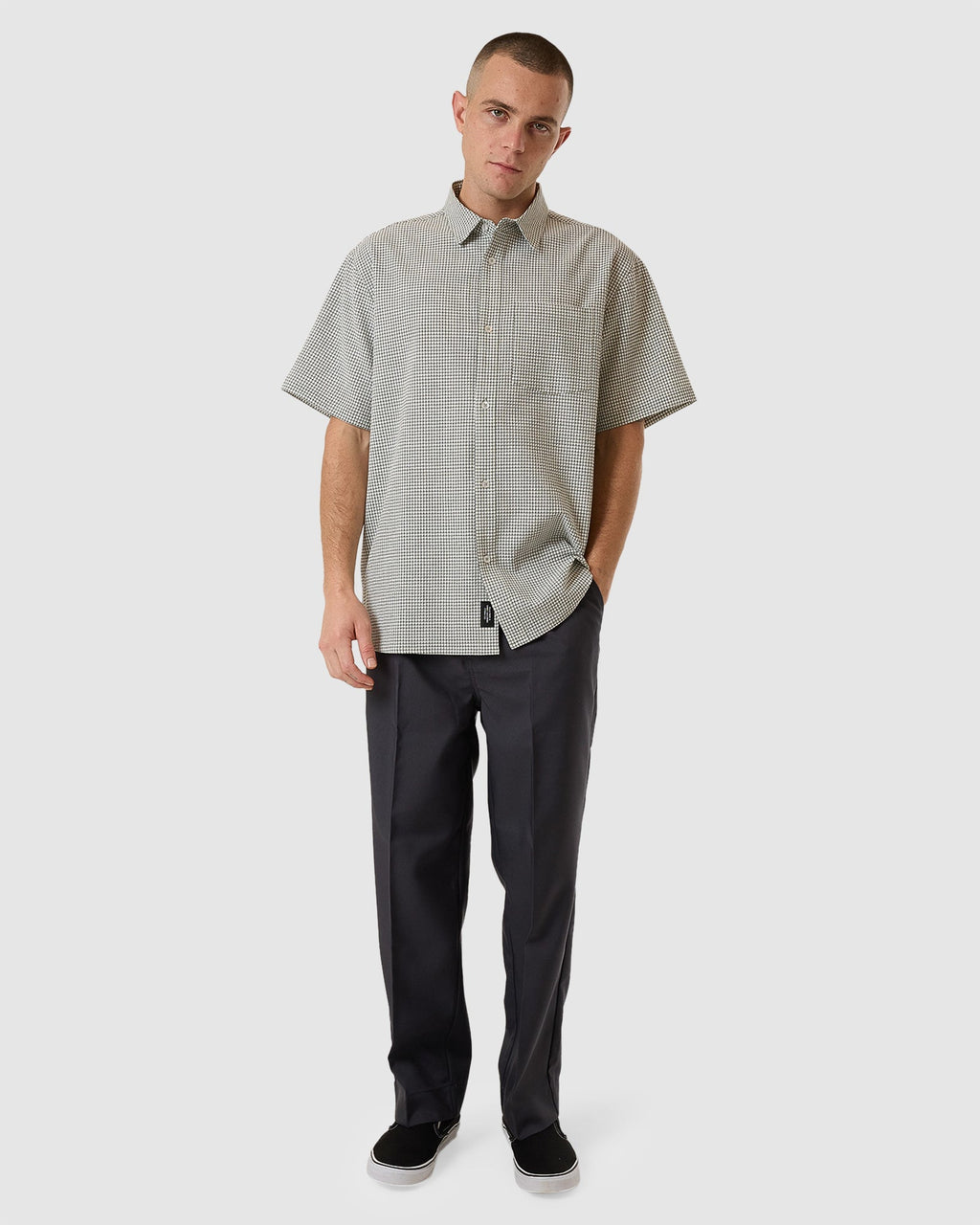 Mens Morphing Check Short Sleeve Shirt