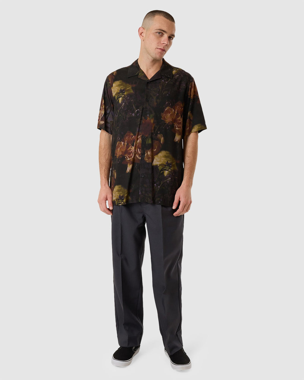 Mens Beauty In Darkness Bowling Short Sleeve Shirt