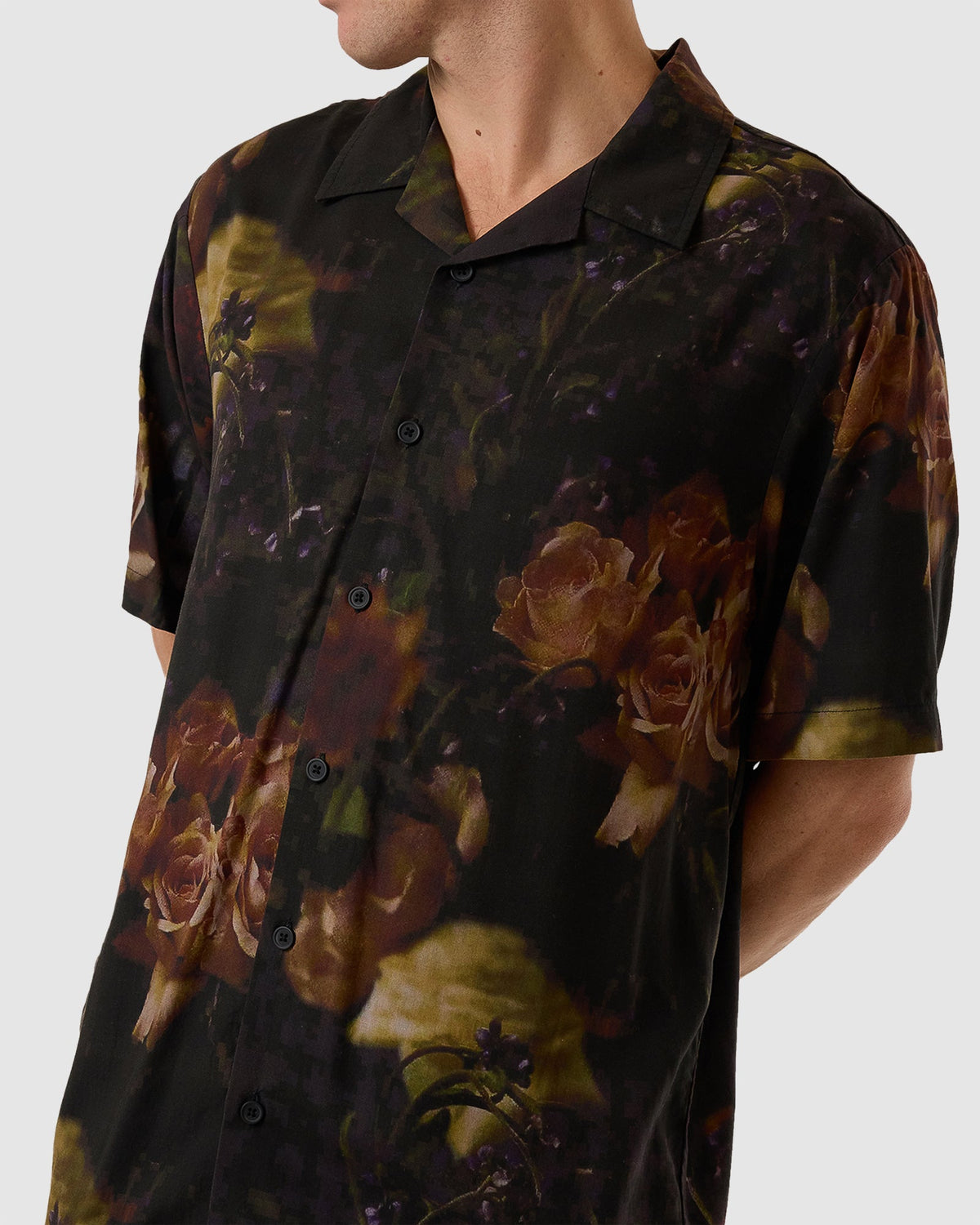 Mens Beauty In Darkness Bowling Short Sleeve Shirt