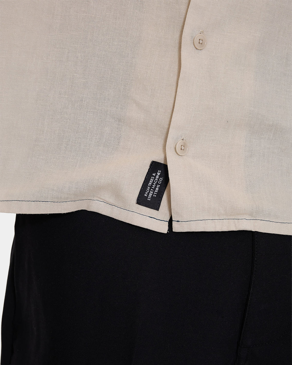 Mens Hemp Minimal Thrills Contrast Stitch Short Sleeve Shirt