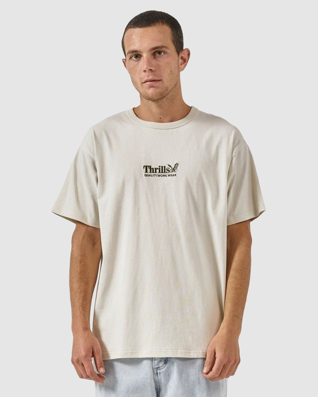 Mens Thrills Workwear Embro T-Shirt