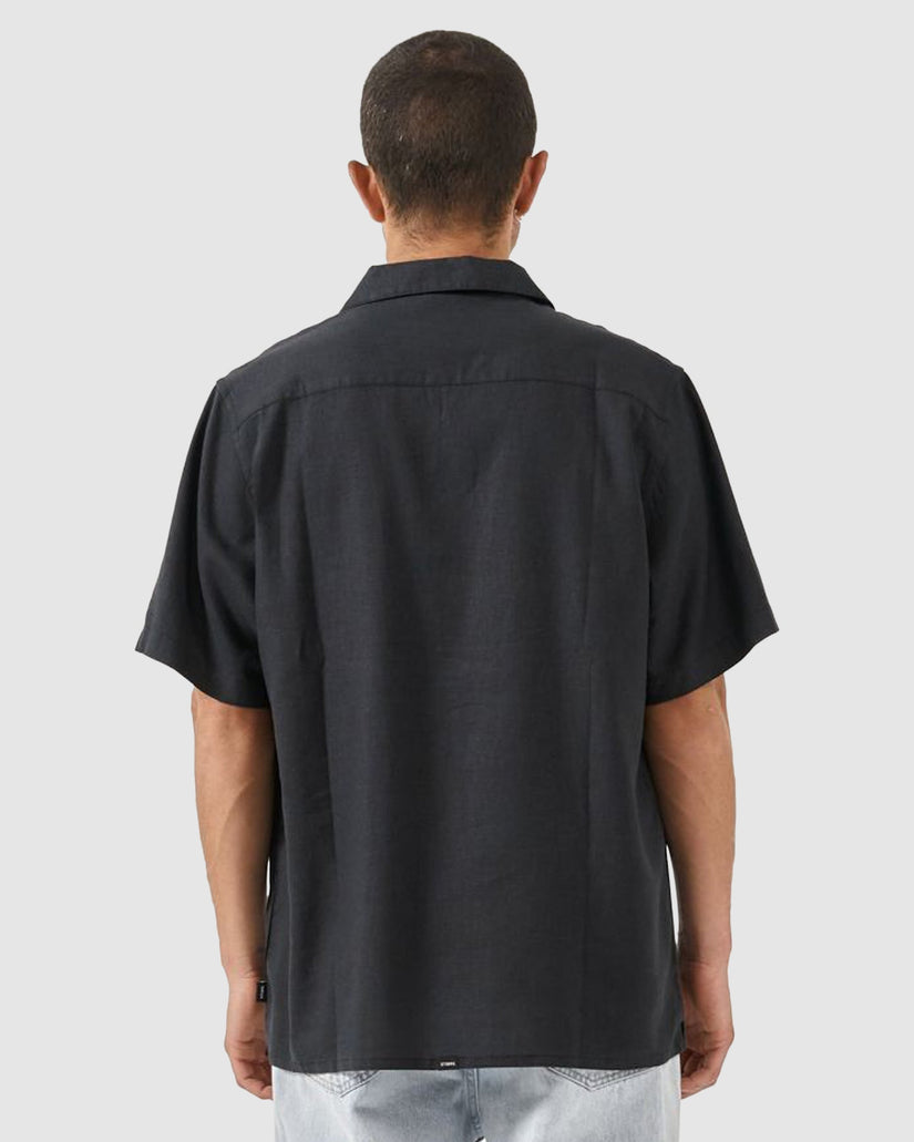 Mens Hemp Minimal Thrills Bowling Short Sleeve Shirt