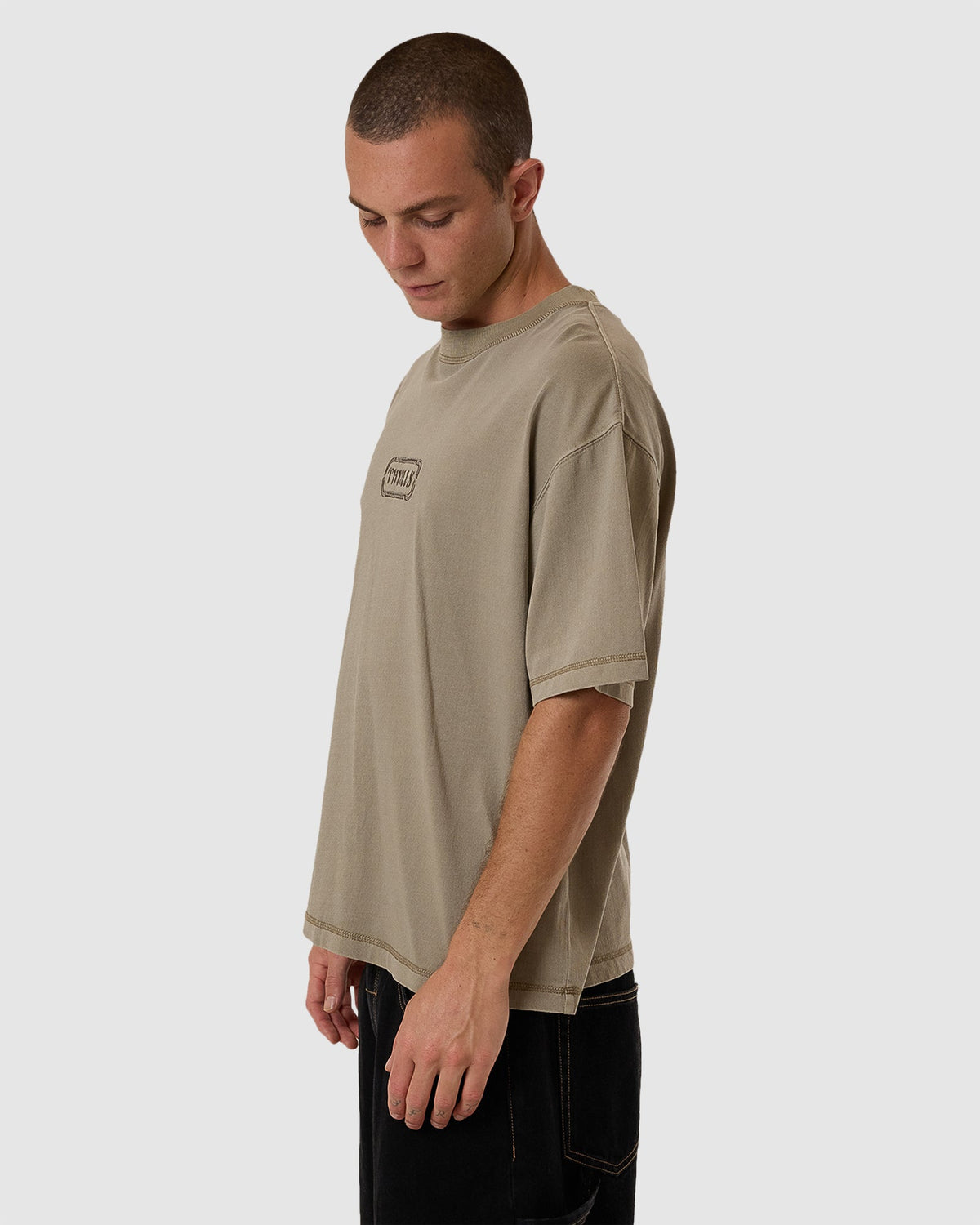 MENS LOST IN PARADISE EMBRO BOX FIT OVERSIZE T-SHIRT