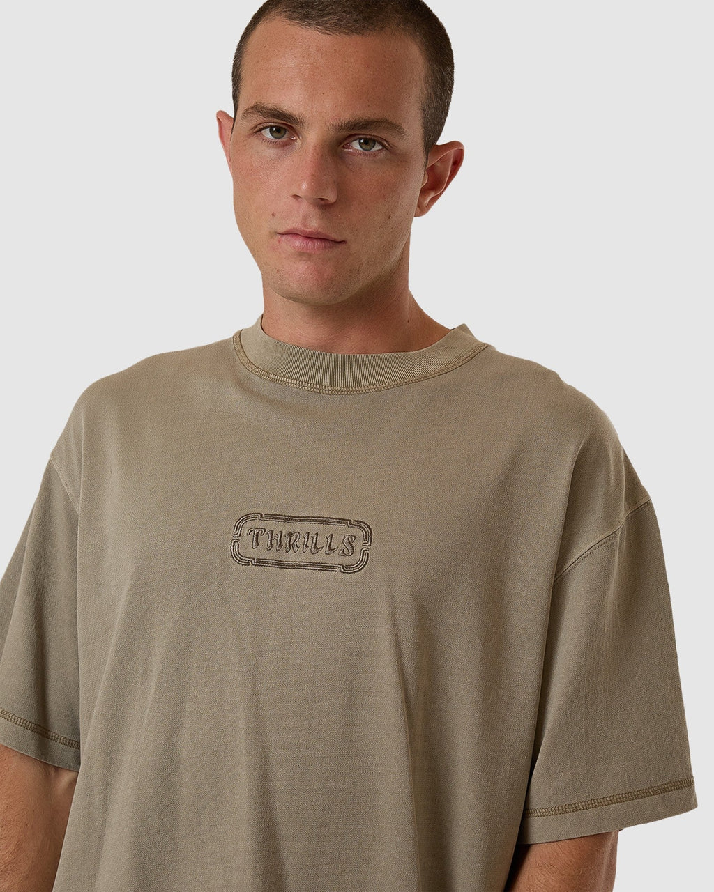 MENS LOST IN PARADISE EMBRO BOX FIT OVERSIZE T-SHIRT