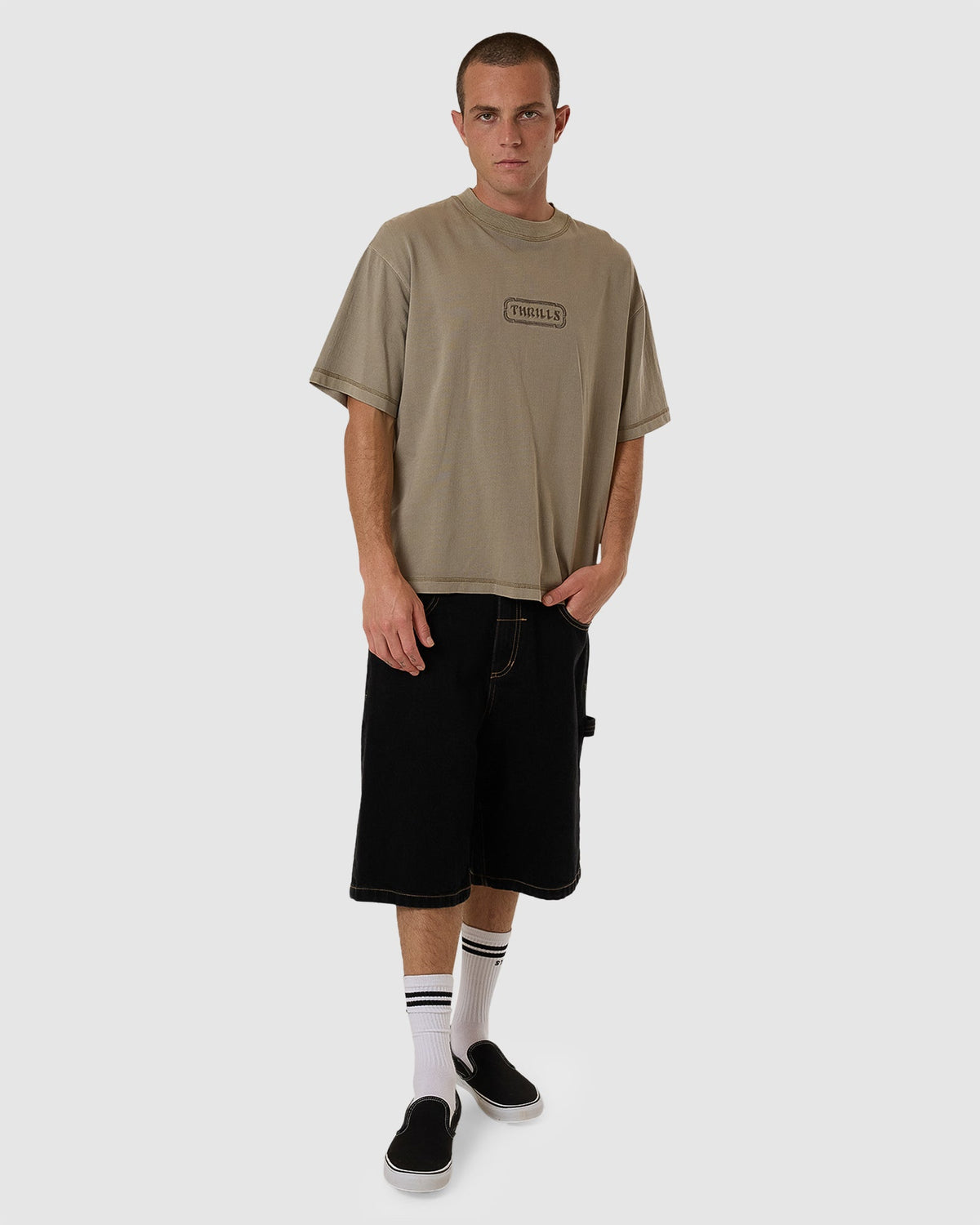 MENS LOST IN PARADISE EMBRO BOX FIT OVERSIZE T-SHIRT