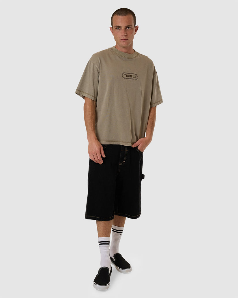 MENS LOST IN PARADISE EMBRO BOX FIT OVERSIZE T-SHIRT