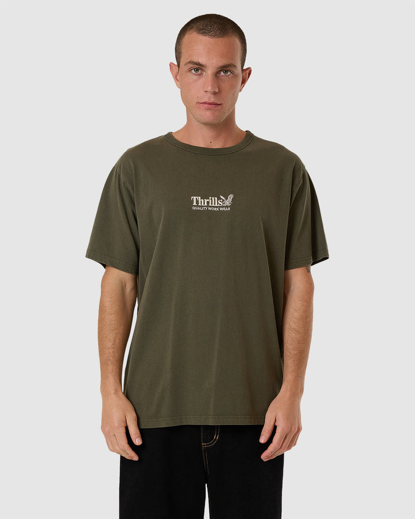 MENS THRILLS WORKWEAR EMBRO MERCH FIT T-SHIRT