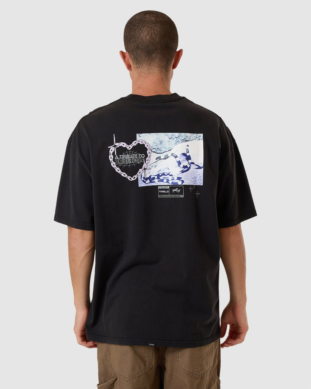 MENS CHAIN REACTION BOX FIT OVERSIZE T-SHIRT