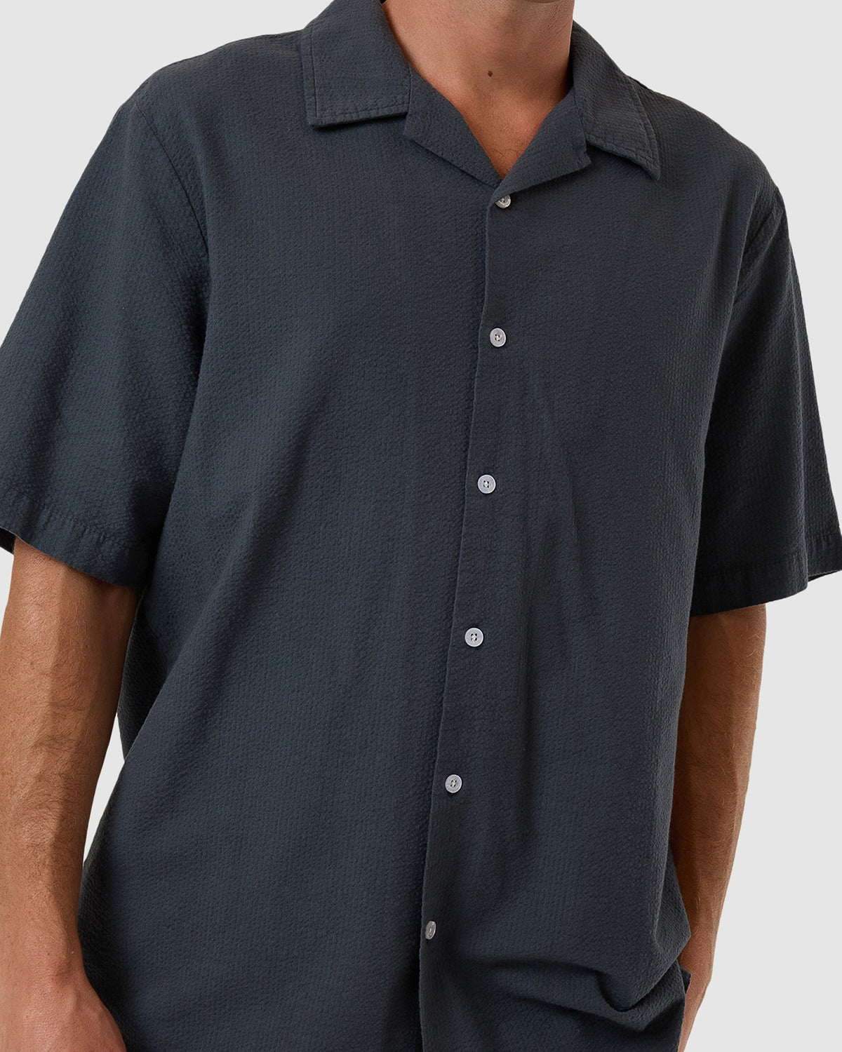 MENS MINIMAL THRILLS STRIPE BOWLING SHIRT