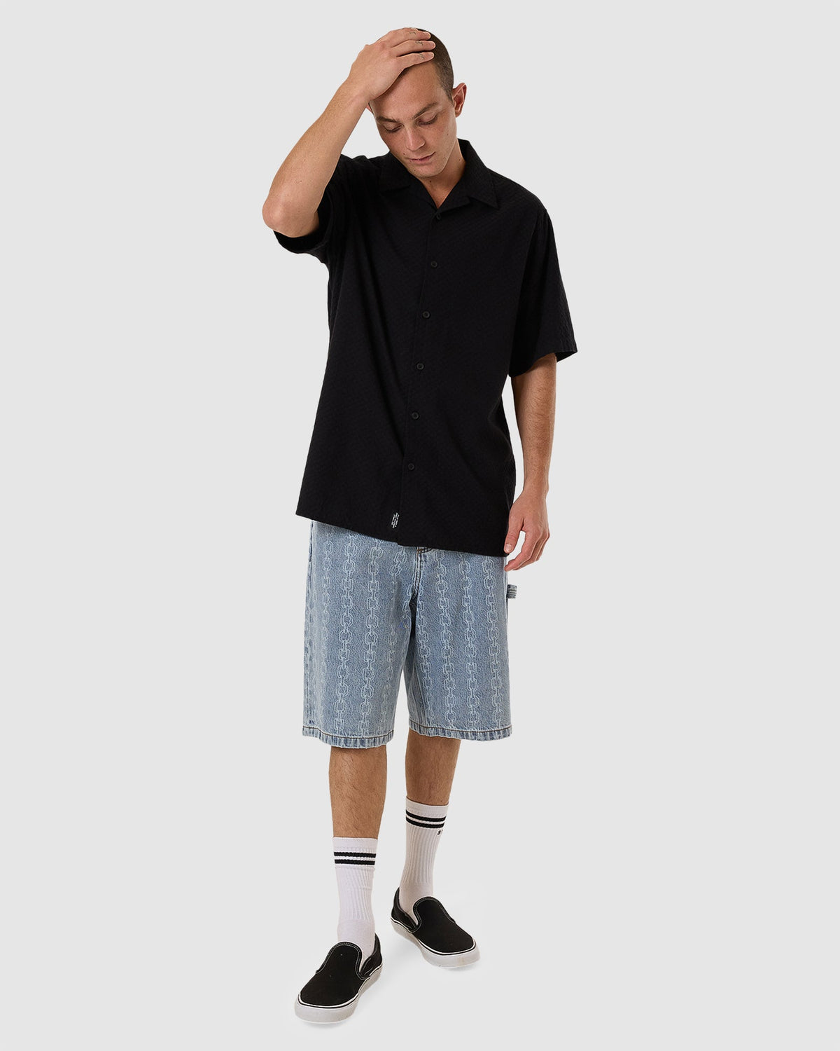 MENS DISTORTION BOWLING SHIRT