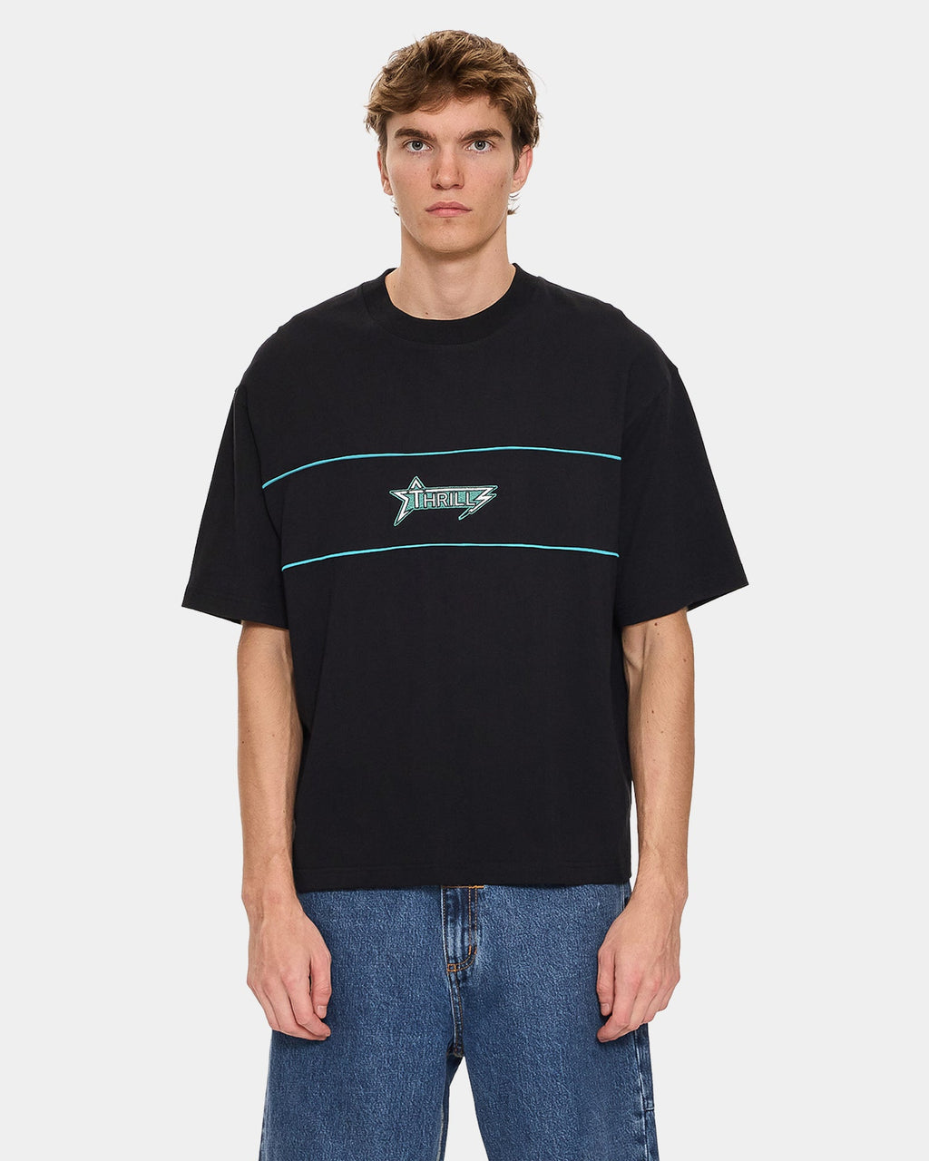 Mens Heavy Static Piping T-Shirt