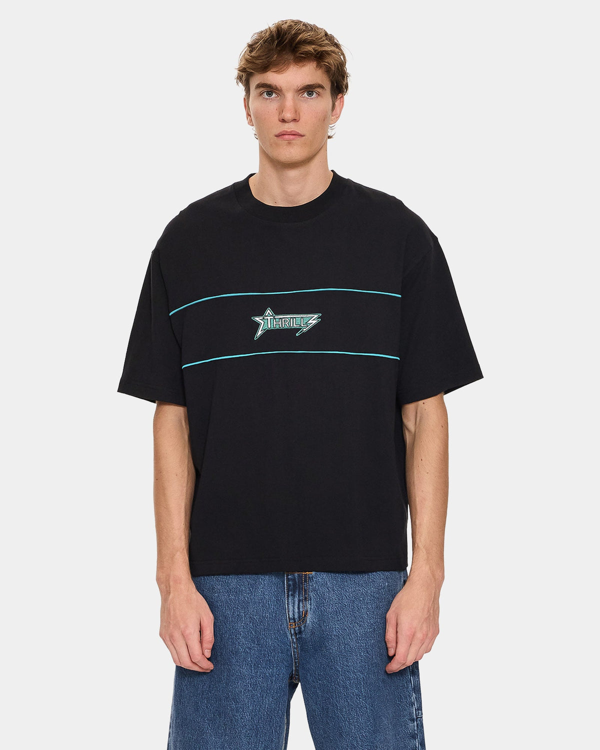 Mens Heavy Static Piping T-Shirt