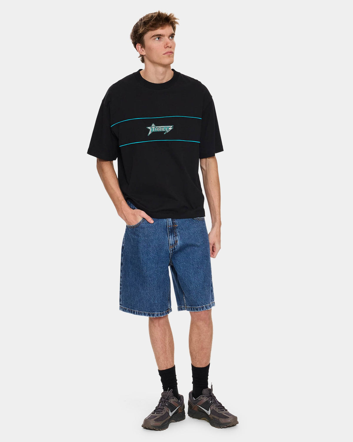 Mens Heavy Static Piping T-Shirt