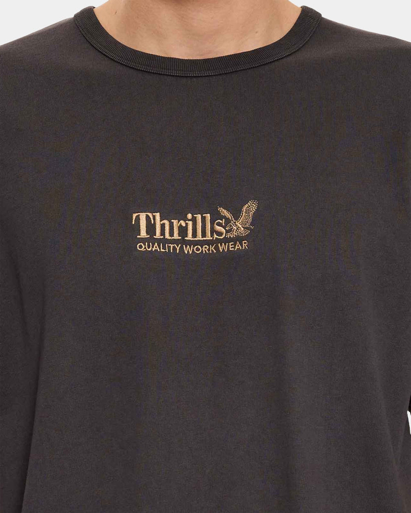 Mens Thrills Workwear Embrodery T-Shirt