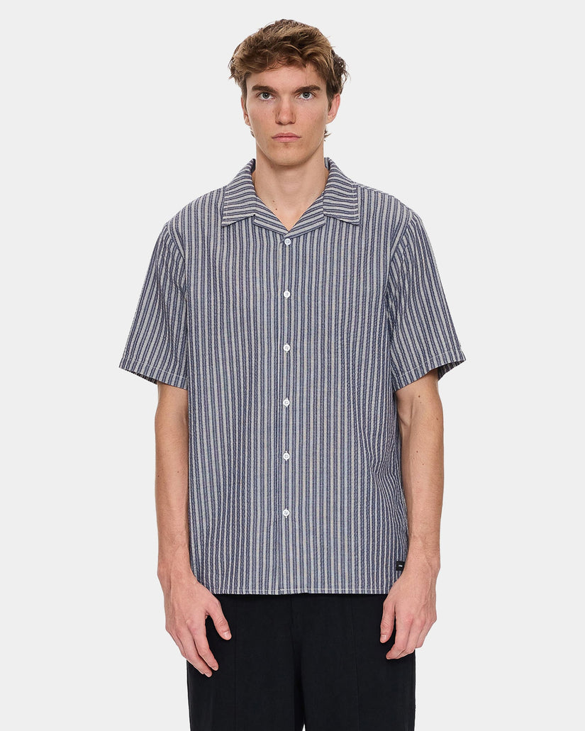 Mens Thrills Gardens Stripe Short Sleeve Shirt