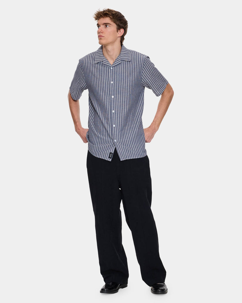 Mens Thrills Gardens Stripe Short Sleeve Shirt