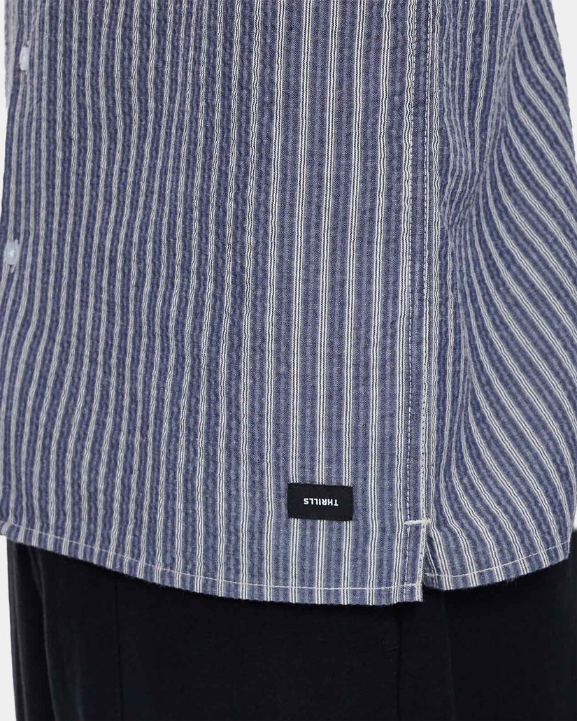 Mens Thrills Gardens Stripe Short Sleeve Shirt