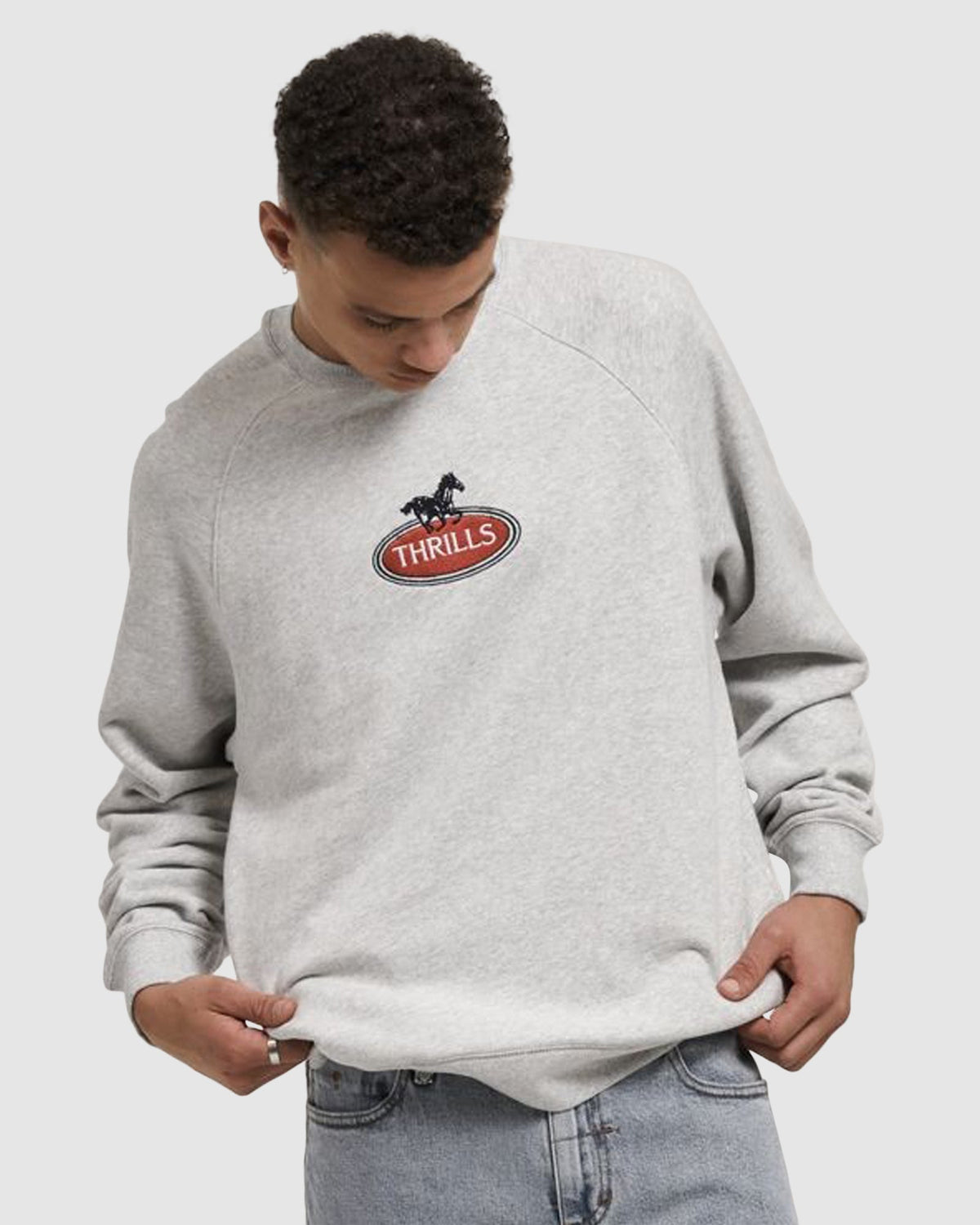 MENS CHARIOT OVAL OVERSIZED RAGLAN CREW