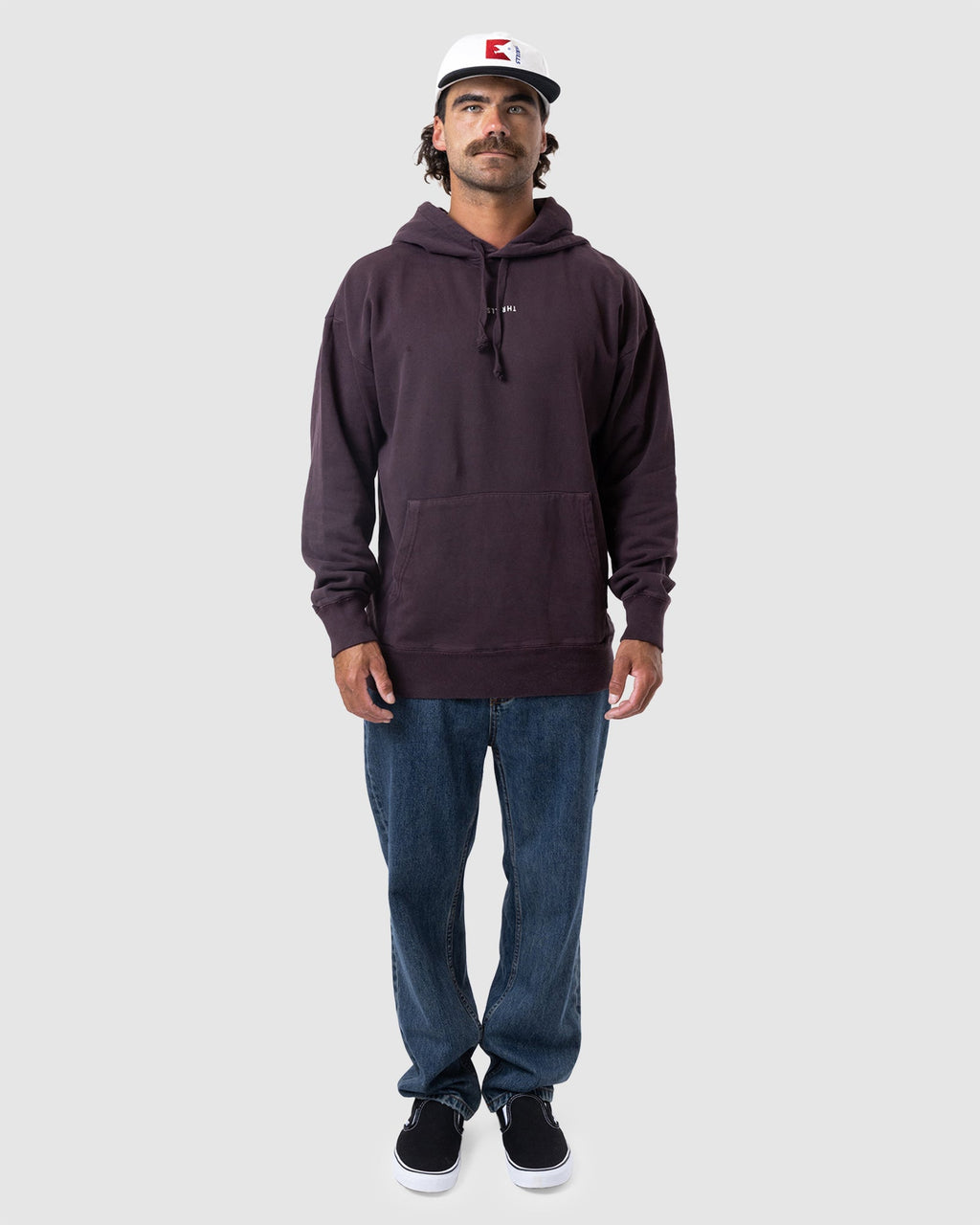 MENS MINIMAL THRILLS SLOUCH PULL ON HOODIE