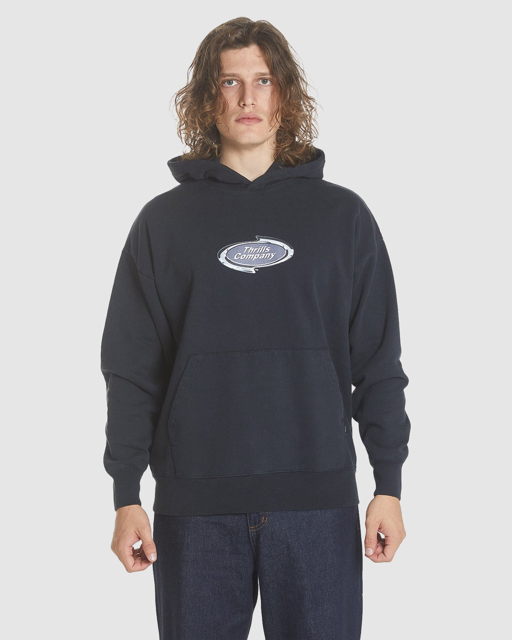 MENS THROTTLE SLOUCH PULLOVER HOODIE