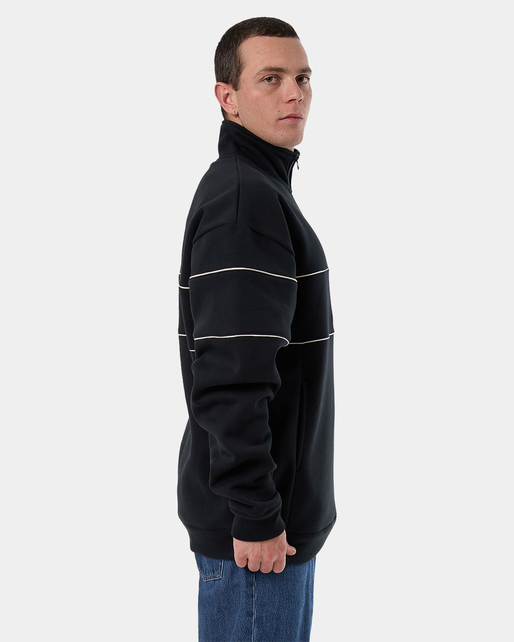 Mens Glory Quarter Zip Fleece Jumper