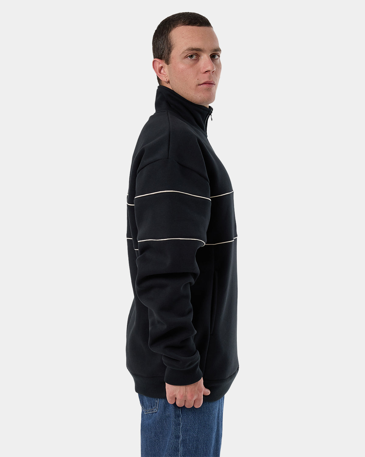 Mens Glory Quarter Zip Fleece Jumper