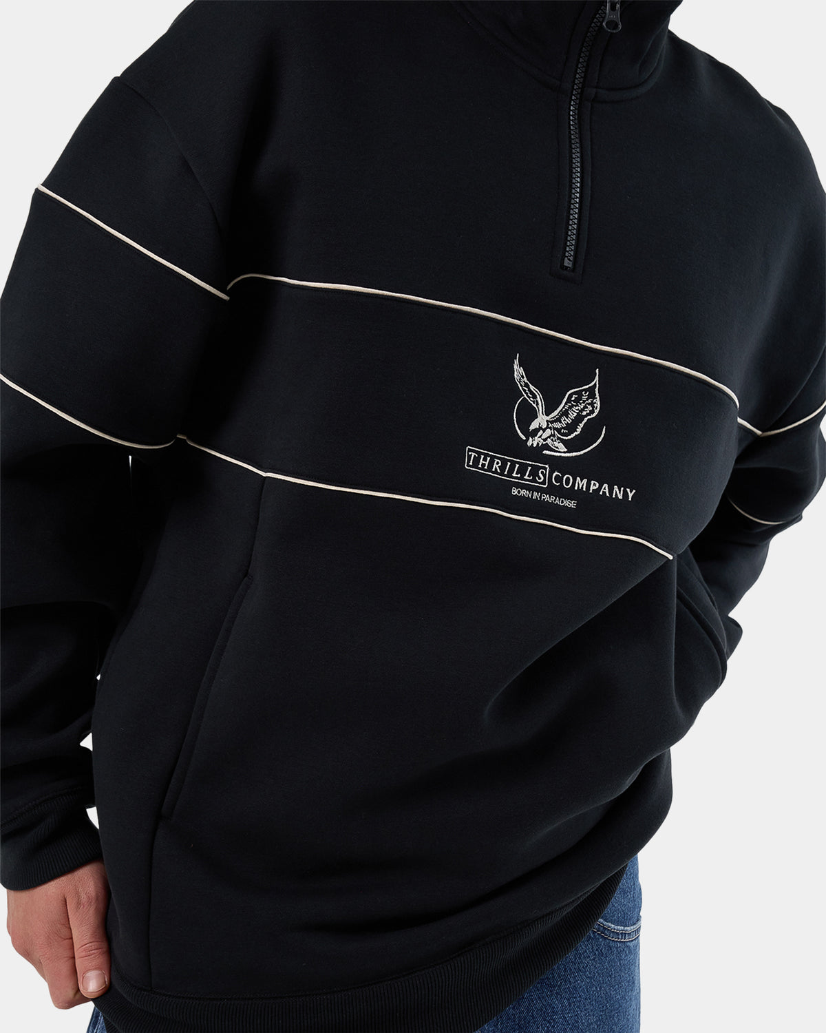 Mens Glory Quarter Zip Fleece Jumper